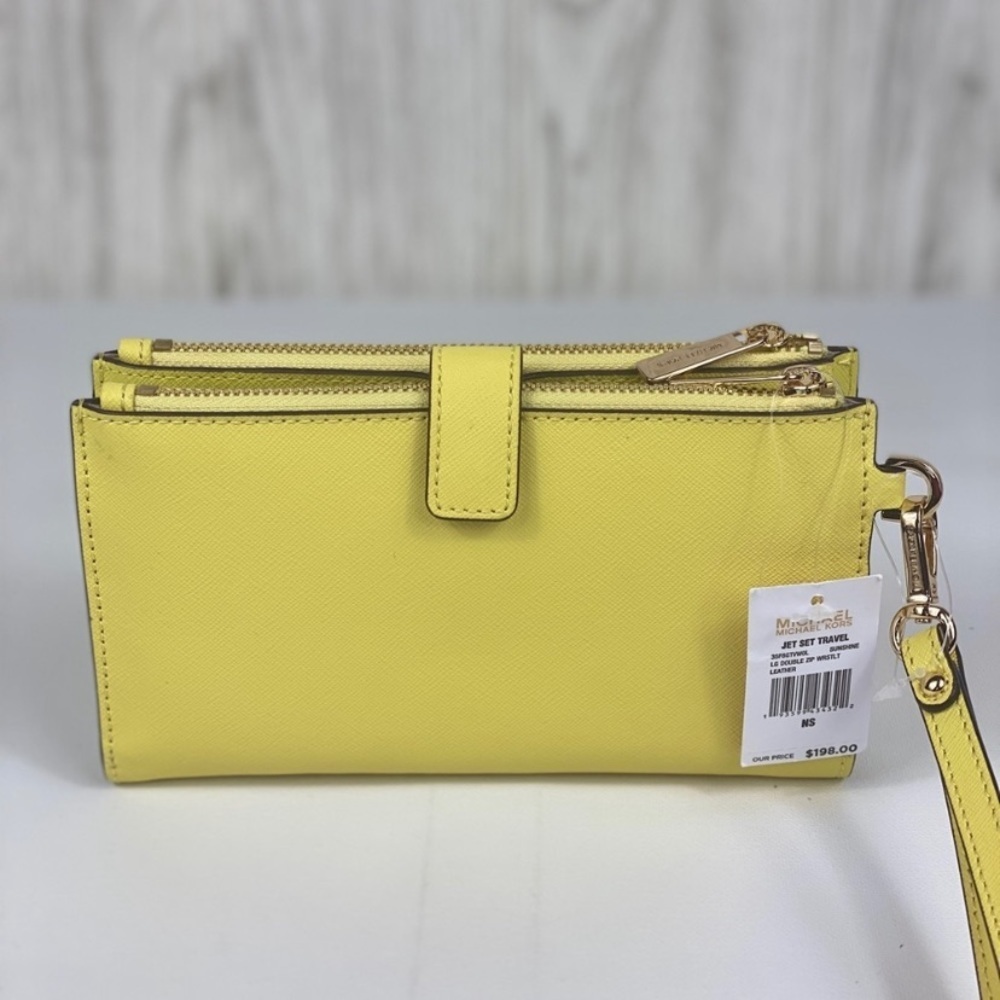 Michael Kors DoubleZip Wallet Wristlet Sunshine - Picture 5 of 6
